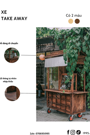 XE TAKE AWAY GỖ – SETUP QUÁN CHỈ TRONG 1 NGÀY